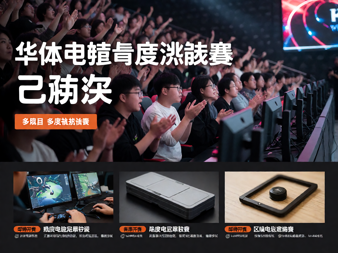 电竞赛事现场观众热情观赛，气氛热烈